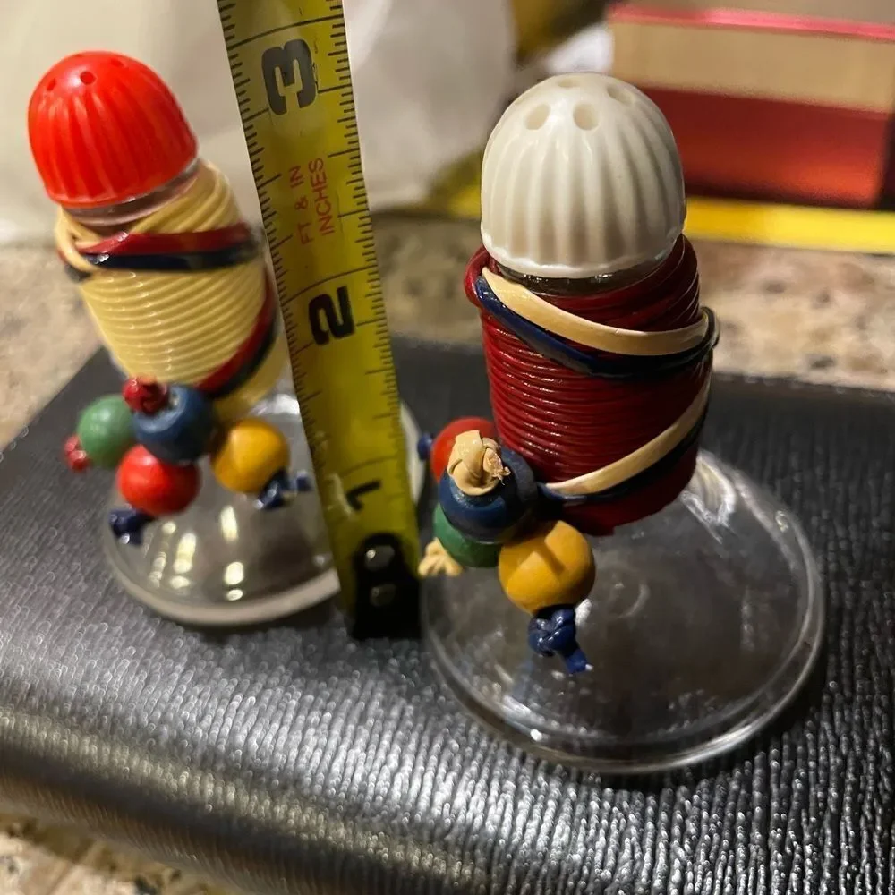 Vintage Nautical Type Glass Salt and Pepper Shakers